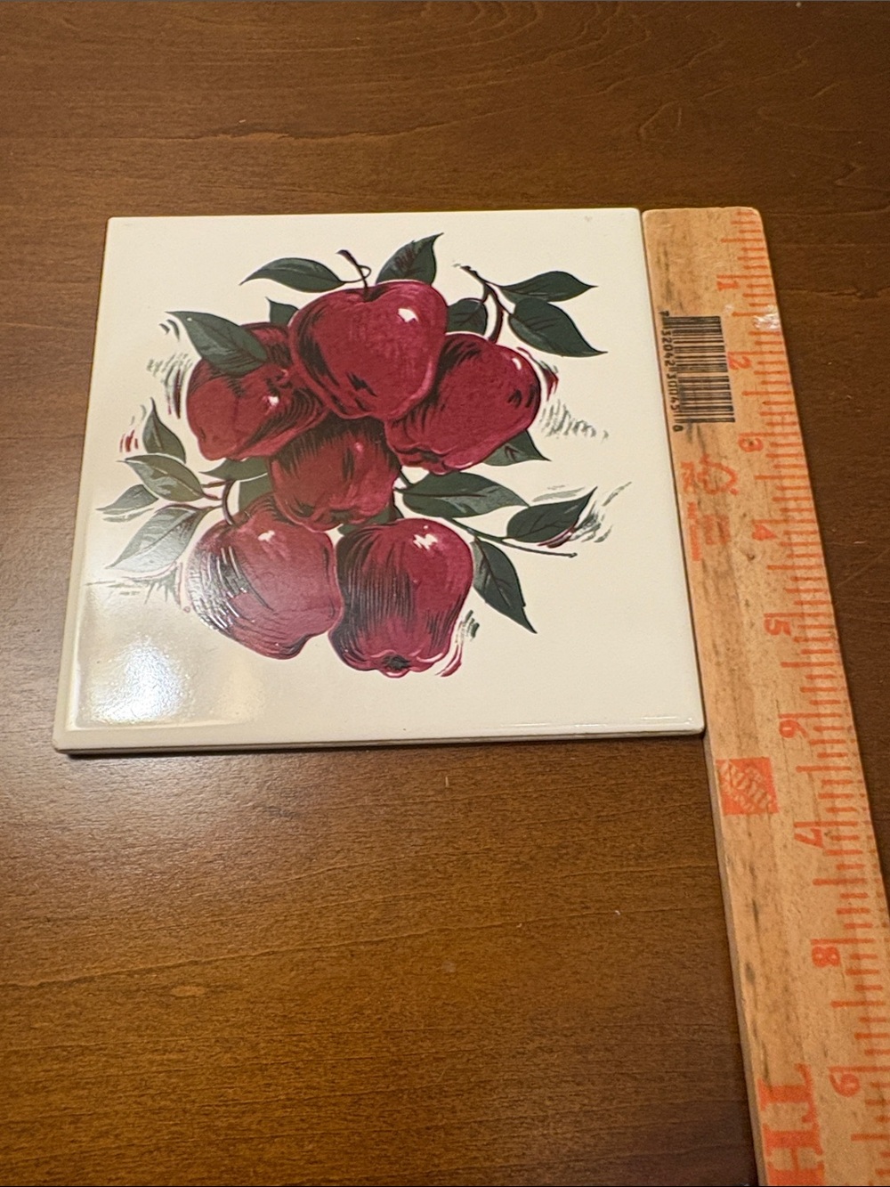 Red Apple Ceramic Wall Tile - Home Wall Decor